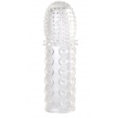 Прозрачная закрытая гелевая насадка - 13,5 см. - Toyfa Basic - в Благовещенске купить с доставкой