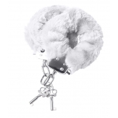 Наручники с белой меховой опушкой - ToyFa - купить с доставкой в Благовещенске