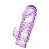 Фиолетовая насадка с коготком и шипами - 13 см. - Toyfa Basic - в Благовещенске купить с доставкой