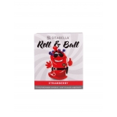 Стимулирующий презерватив-насадка Roll   Ball Strawberry - Sitabella - купить с доставкой в Благовещенске