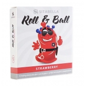 Стимулирующий презерватив-насадка Roll   Ball Strawberry - Sitabella - купить с доставкой в Благовещенске
