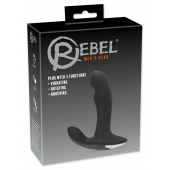 Черный вибромассажер простаты с функцией римминга Plug with Perineum Stimulator - 16,6 см. - Orion - в Благовещенске купить с доставкой