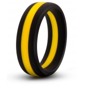 Черно-желтое силиконовое эрекционное кольцо Silicone Go Pro Cock Ring - Blush Novelties - в Благовещенске купить с доставкой