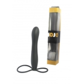 Черная насадка на пенис для двойной стимуляции Mojo BlackJack - 15 см. - Seven Creations - в Благовещенске купить с доставкой