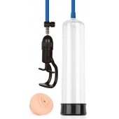 Прозрачная вакуумная помпа Sex Expert с насадкой-вагиной - Sex Expert - в Благовещенске купить с доставкой