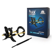 Черно-золотистый экстендер для пениса Sex Expert - Sex Expert - в Благовещенске купить с доставкой