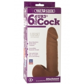 Насадка-мулат для трусиков Vac-U-Lock 6  ULTRASKYN Cock - 17,3 см. - Doc Johnson - купить с доставкой в Благовещенске