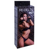 Черные кожаные наручники Naila - Rebelts - купить с доставкой в Благовещенске