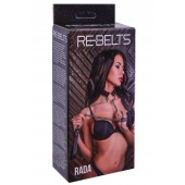 Черный поводок и чокер с кольцом Rada - Rebelts - купить с доставкой в Благовещенске