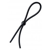 Черное лассо на пенис с одной бусиной - A-toys - в Благовещенске купить с доставкой