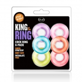 Набор из 6 эрекционных колец King of the Ring - Blush Novelties - в Благовещенске купить с доставкой