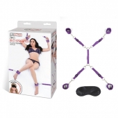 Фиолетовый набор фиксаций на кровати Classic Bedspreader - Lux Fetish - купить с доставкой в Благовещенске