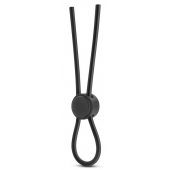 Черное силиконовое лассо на пенис SILICONE LOOP COCK RING - Blush Novelties - в Благовещенске купить с доставкой