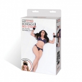 Чёрные манжеты для фиксации на кровати Bondage Bed Strap - Lux Fetish - купить с доставкой в Благовещенске