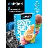 Презервативы для орального секса DOMINO Sweet Sex с ароматом мороженого - 3 шт. - Domino - купить с доставкой в Благовещенске