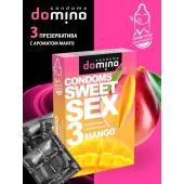 Презервативы для орального секса DOMINO Sweet Sex с ароматом манго - 3 шт. - Domino - купить с доставкой в Благовещенске
