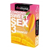 Презервативы для орального секса DOMINO Sweet Sex с ароматом манго - 3 шт. - Domino - купить с доставкой в Благовещенске