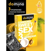 Презервативы для орального секса DOMINO Sweet Sex с ароматом тропических фруктов - 3 шт. - Domino - купить с доставкой в Благовещенске