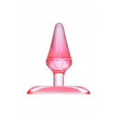 Красная анальная втулка с ограничителем - 6,5 см. - Toyfa Basic