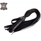 Черная плеть  Ковбой  с ручкой-фаллосом - 55 см. - Sitabella - купить с доставкой в Благовещенске