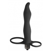 Черная вибронасадка для двойного проникновения Flirtini - 15,9 см. - Lola Games - купить с доставкой в Благовещенске