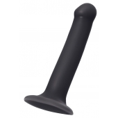 Черный фаллос на присоске Silicone Bendable Dildo M - 18 см. - Strap-on-me - купить с доставкой в Благовещенске