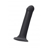 Черный фаллос на присоске Silicone Bendable Dildo L - 19 см. - Strap-on-me - купить с доставкой в Благовещенске
