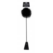 Черный стек Feather Crop с пуховкой на конце - 53,3 см. - Pipedream - купить с доставкой в Благовещенске