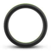 Черно-зеленое эрекционное кольцо Silicone Go Pro Cock Ring - Blush Novelties - в Благовещенске купить с доставкой