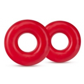 Набор из 2 красных эрекционных колец DONUT RINGS OVERSIZED - Blush Novelties - в Благовещенске купить с доставкой
