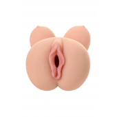Телесный вибромастурбатор-вагина Clara OnaHole с имитацией груди - KOKOS - в Благовещенске купить с доставкой