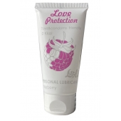 Лубрикант на водной основе с ароматом малины Love Protection Raspberry - 50 мл. - Lola Games - купить с доставкой в Благовещенске