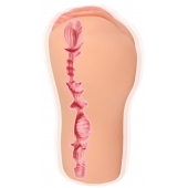 Телесный вибромастурбатор-вагина с рельефом EMILY AUTO - KOKOS - в Благовещенске купить с доставкой