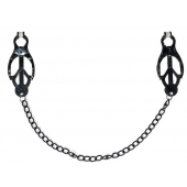 Зажимы на соски Darkside с цепочкой - Lola Games - купить с доставкой в Благовещенске