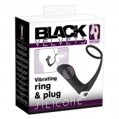 Черное эрекционное кольцо с анальной вибропробкой Vibrating Ring   Plug - Orion - в Благовещенске купить с доставкой