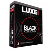 Черные презервативы LUXE Royal Black Collection - 3 шт. - Luxe - купить с доставкой в Благовещенске