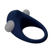 Гладкое синее эрекционное виброкольцо STIMU RING - Dream Toys - в Благовещенске купить с доставкой