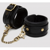 Черные оковы на ноги Bound to You Faux Leather Ankle Cuffs - Fifty Shades of Grey - купить с доставкой в Благовещенске