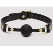 Черный кляп-шар Bound to You Faux Leather Ball Gag - Fifty Shades of Grey - купить с доставкой в Благовещенске