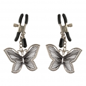 Зажимы на соски с бабочками Butterfly Nipple Clamps - Pipedream - купить с доставкой в Благовещенске