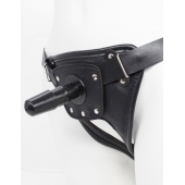 Черный пояс для насадок CLASS STRAP Restyling - LOVETOY (А-Полимер) - купить с доставкой в Благовещенске
