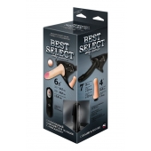 Черный женский пояс BEST SELECT с 3 насадками и вибрацией - LOVETOY (А-Полимер) - купить с доставкой в Благовещенске