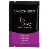 Лубрикант на водной основе для использования с игрушками WICKED Toy Love - 3 мл. - Wicked - купить с доставкой в Благовещенске