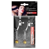 Оригинальные зажимы на соски с желтыми шариками - Notabu - купить с доставкой в Благовещенске