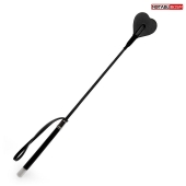 Черный стек с наконечником-сердечком - 54 см. - Notabu - купить с доставкой в Благовещенске