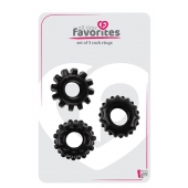 Набор из 3 черных эрекционных колец SET OF 3 COCKRINGS - Dream Toys - в Благовещенске купить с доставкой