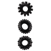 Набор из 3 черных эрекционных колец SET OF 3 COCKRINGS - Dream Toys - в Благовещенске купить с доставкой
