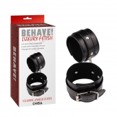 Черные оковы Classic Ankle Cuffs - Chisa - купить с доставкой в Благовещенске