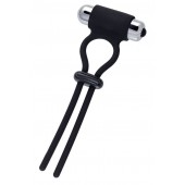 Черное эрекционное лассо на пенис Jat - A-toys - в Благовещенске купить с доставкой