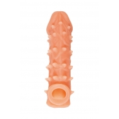 Телесная закрытая насадка с пупырышками Cock Sleeve Size M - 15,6 см. - KOKOS - в Благовещенске купить с доставкой